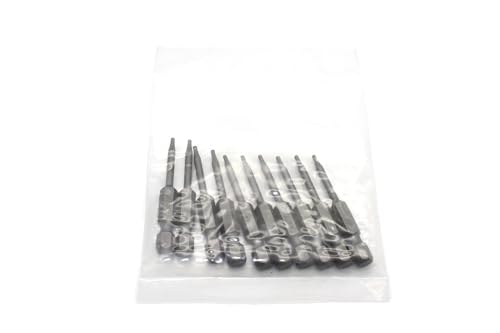 TEMO 10 pc T15 Torx Star Head Screwdriver Bit Set, S2 Steel 6 Point T-15 Reduced Round Shaft Screwdriver Insert Bits Hex Shank - size: T15 Round