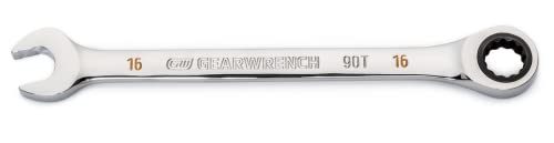 GEARWRENCH 16mm 4 Degree Swing Arch 12 Point Ratcheting Combination Wrench - 86916 - size: 16mm