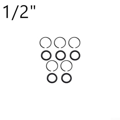 Pneumatic for IMPACT Wrench Socket Retainer Rings With O-Rings, Metal Construction For 3/8, 1/2, 3/4, 1 Inch Air Tools, 5 Sets Repair Kit For Automotive Garage(1/2) - color: 1/2