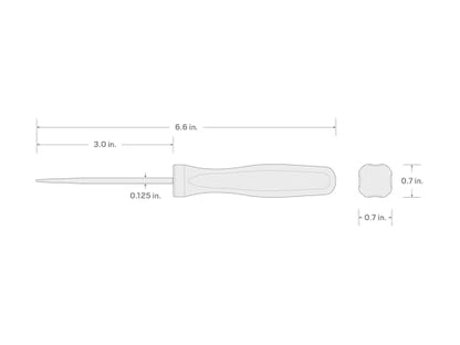 TEKTON Straight Blunt Pick (1/8 x 3 in. shank) | PNH24101 | Made in USA - style: Straight Blunt Pick