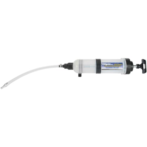 Mityvac MVA6852 1.5 Liter Fluid Evacuator Extractor and Dispensing Syringe, Twist-valve, Dual-seal Piston, MVA7218 Rubber ATF Adapter, For Master Cylinders, Transaxles, Power Steering and Coolant - style: MVA6852