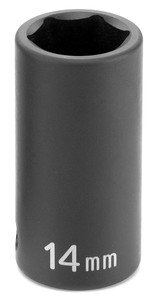 Grey Pneumatic 1016MSD Socket - style: 16mm Semi-Deep