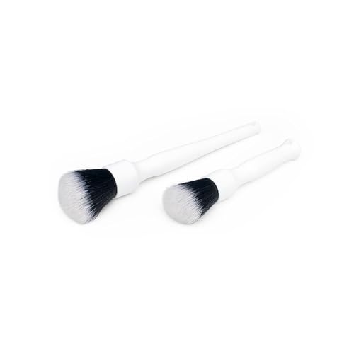 Detail Factory - Synthetic Detailing Brush Set - Ultra-Soft Interior Car Cleaning Brushes for, Screens, Emblems, & Tight Spaces - White - color: White