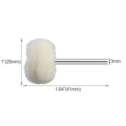 30pcs Cashmere Polishing Buffing Wheel for Rotary Tool - Polishing Wheel or Silver Polish Wheel - Watch & Jewelry Polishing - style: Cashmere