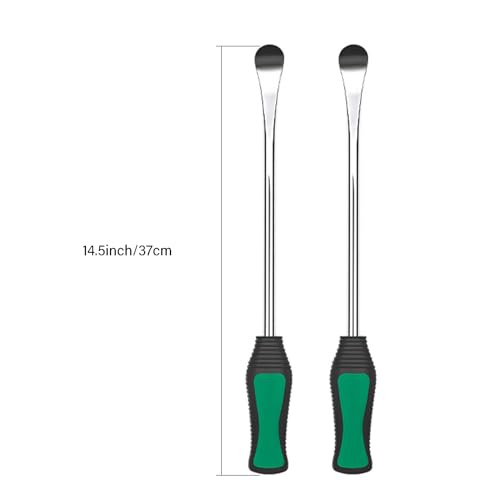 11.8-14.5 inch Steel tire pry bar Tool kit, tire Tools Include 3 tire pry Bars, 3 Rim Protectors, Valve Tool, 4 Valve cores, Motorcycle tire Changer, Bicycle and e-Bike tire Changer (14.5-inch)