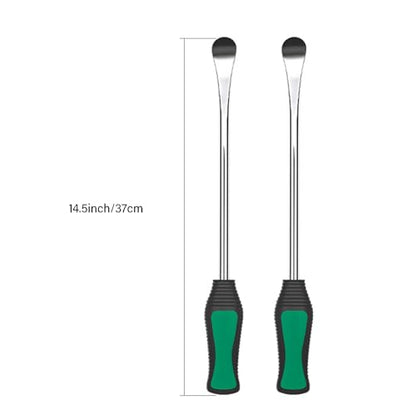 11.8-14.5 inch Steel tire pry bar Tool kit, tire Tools Include 3 tire pry Bars, 3 Rim Protectors, Valve Tool, 4 Valve cores, Motorcycle tire Changer, Bicycle and e-Bike tire Changer (14.5-inch)