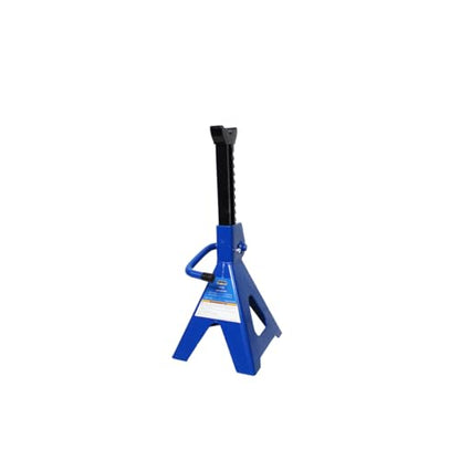 Mountain 512005 12 Ton Automotive Jack Stands for Garages, Repair Shops, and DIY, 24,000 lbs. Capacity, Heavy Duty Steel Frame, Adjustable Height 17.6"- 27.5", Wide Base, Black/Blue, Pair