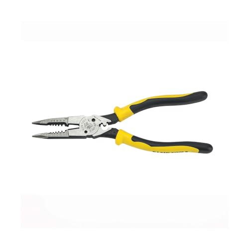 Klein Tools J207-8CR Needle Nose Pliers, Made in USA, All-Purpose Linesman Pliers for Crimping, Looping, Cutting, Stripping, Crimping, Shearing - style: Crimper