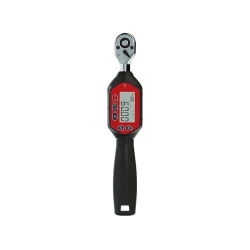 Digital Torque Wrench 3/8-inch Drive, 1.33-44.25 ft-lbs (1.8-60 Nm) (16-531 inch Pound) with Buzzer & LED, Calibrated (VTWM-60), Red