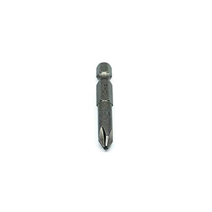 Benchmark Abrasives 1/4 Inch Hex Anti Slip Phillips Insert Screw Head Screwdriver Bits, Rotary Drill Bits for Repairing Electronics, Automotive Parts, Furniture (50 Pack) - (PH2 x 2") - size: PH2 x 2"