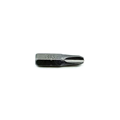 Benchmark Abrasives 1/4 Inch Hex Anti Slip Phillips Insert Screw Head Screwdriver Bits, Rotary Drill Bits for Repairing Electronics, Automotive Parts, Furniture (50 Pack) - (PH3 x 1") - size: PH3 x 1"