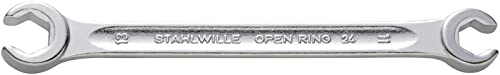 Stahlwille 41481620 24a Double Ended Angled Open Ring Wrench, Hexagon, Size 1/4" x 5/16", 105 mm Length, Chrome Alloy Steel, Anti-slip Drive Profile, Made in Germany - size: 1/4" x 5/16"