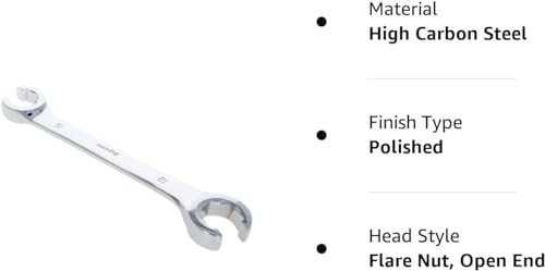 Utoolmart Flare Nut Wrench, 16mm x 18mm Metric Double Open End, 1Pcs - color: 1pcs, size: 16x18mm