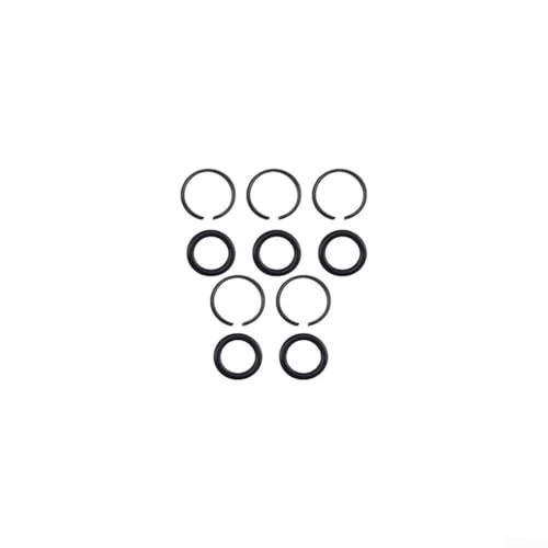 5 Sets Pneumatic Wrench Socket Retainer Rings with O-Rings for 3/8" 1/2" 3/4" 1" Air for Impact Wrenches, Metal Replacement Parts(1/2) - color: 1/2