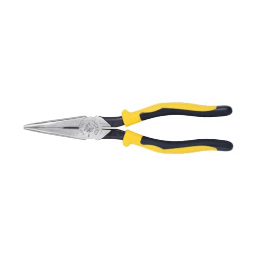 Klein Tools J203-8 8-Inch Needle Nose Pliers, Heavy Duty Cutting, Extended Handles, High Leverage, Induction Hardened with Hot-Riveted Joint - style: Side Cutters