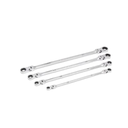 GEARWRENCH 4 Piece 90-Tooth 12 Point SAE GearBox Double Flex Ratcheting Wrench Set | 86831 - style: SAE