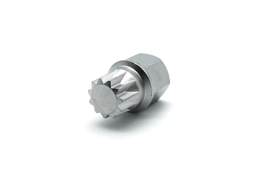 TEMO Abc1/11Pt Anti-Theft Wheel Lock Lug Nut Removal Socket Key for Vw Audi | Wheel Lock Nut Socket Adapter | Anti-Theft Screw Remover Repair Tool | Tyre Fitting, Garage Repair, Tire Change - size: ABC1/11PT
