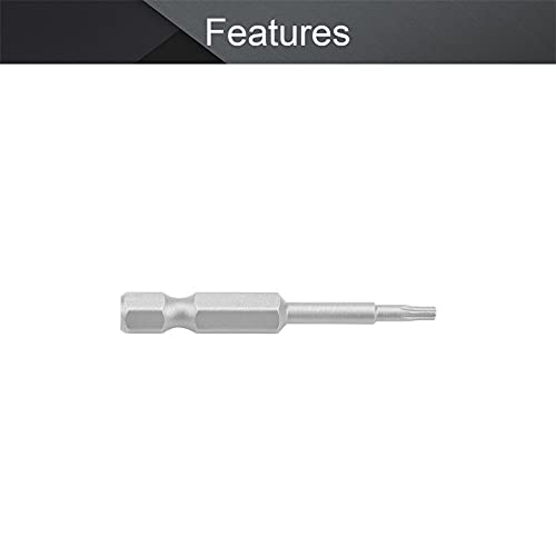 Utoolmart Torx Screwdriver Bits, T9 Magnetic Torx Head Screw Driver Bit, with 1/4 Inch Hex Shank, 50mm Length S2 Steel Screw Driver Kit Tools, for Repair Work, 10 Pcs - size: T9