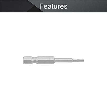 Utoolmart Torx Screwdriver Bits, T9 Magnetic Torx Head Screw Driver Bit, with 1/4 Inch Hex Shank, 50mm Length S2 Steel Screw Driver Kit Tools, for Repair Work, 10 Pcs - size: T9