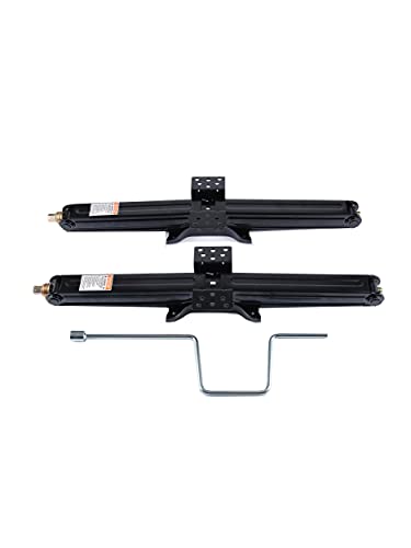 Bastion Distribution Two New 30" Scissor Jacks with Crank Handle | 5000lbs Capacity | 5-30” Height | Spray-Tested Powder Coated | BJ-5000MSJ30 - size: 30"(Two Pack)