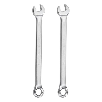 HARFINGTON 2Pcs Metric Combination Wrench 9mm Open End & 15-Degree Offset 12-Point Box End Chrome Vanadium Steel Industrial Grade Double Ended Wrenches Spanners Tools - size: 9mm