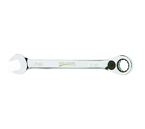Williams 1228RC Ratcheting Combination Wrench, 12 Point, 7/8-Inch - size: 7/8-Inch Single