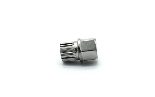 TEMO Abc8/20Pt Anti-Theft Wheel Lock Lug Nut Removal Socket Key for Vw Audi | Wheel Lock Nut Socket Adapter | Anti-Theft Screw Remover Repair Tool | Tyre Fitting, Garage Repair, Tire Change - size: ABC8/20PT