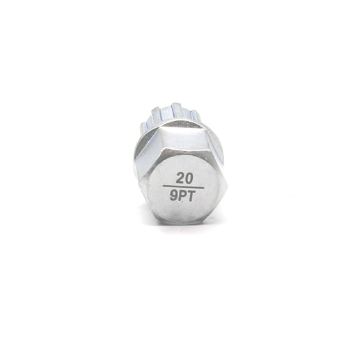 TEMO 20/9Pt Wheel Lock Nut Screw Removal Key Anti-Theft Lugnut Socket S3054 for BMW Vehicles - size: 20/9PT