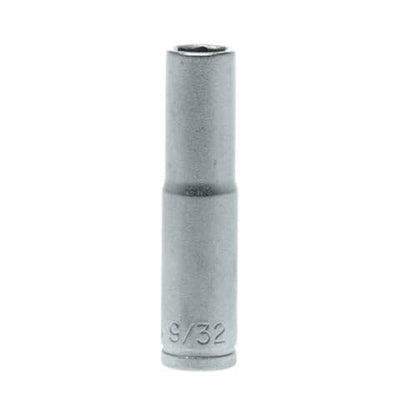 Teng Tools 9/32 Inch 6 Point SAE Deep 1/4 Inch Drive Chrome Vanadium Socket | Mechanic Tool | Hand Tool - M140209-C - size: 9/32 Inch, style: Deep SAE