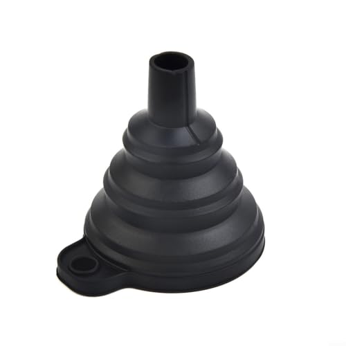 Flexible Automotive Funnel Set for Oil Change - Bendable Silicone Spout for Gas Diesel Coolant Transfer - No Spill Design 7.5cm