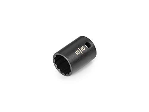 TEKTON 3/8 Inch Drive x 5/8 Inch Shallow 12-Point Impact Socket | SID12216 - size: 5/8-Inch, style: Shallow