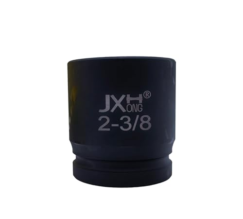 1-1/2" Drive Impact Socket, 6-Point, Heat Treated Cr-Mo Steel – Heavy Duty for Hydraulic Impact Wrench (2-3/8") - size: 2-3/8"
