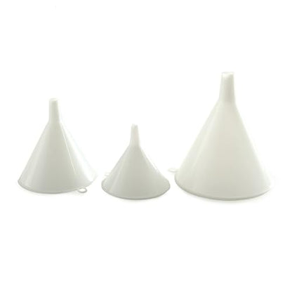 Norpro Plastic Funnel, Set of 3, Set of Three, White