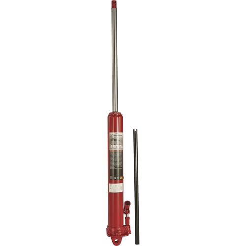 Strongway 3-Ton Long Ram Hydraulic Jack, Single Piston, Clevis Base | Controlled lifting, Stable support, Shop and garage use, Easy positioning, Durable construction, Easy setup