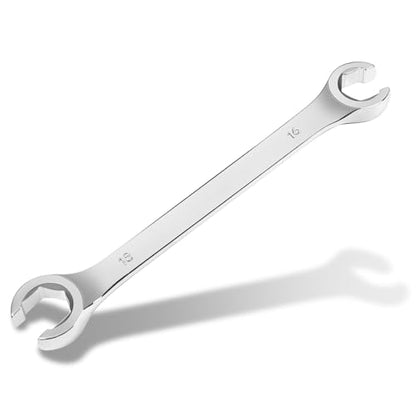 Auniwaig 16mm x 18mm Flare Nut Wrench Metric Double Open End | 15° Offset Ends, For Auto, Household, DIY Repairs - size: 16x18mm