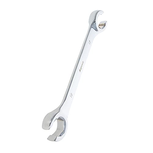 Auniwaig 17mm x 19mm Flare Nut Wrench 0.67 x 0.75 Inch Metric Double Open End Geardrive Flare Nut Wrench for Removing Replacing Nuts 1 Pcs - size: 17x19mm