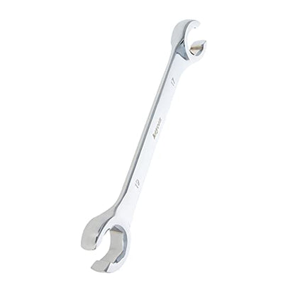 Auniwaig 17mm x 19mm Flare Nut Wrench 0.67 x 0.75 Inch Metric Double Open End Geardrive Flare Nut Wrench for Removing Replacing Nuts 1 Pcs - size: 17x19mm