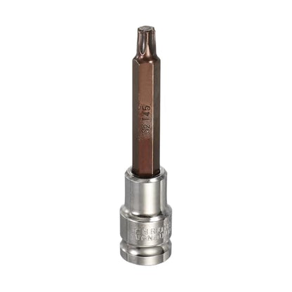HARFINGTON Torx Bit Socket 1/2" Drive T45 S2 Steel 6 Point Head Long Screwdriver Drill Bits CR-V Steel Socket Adapter for Home Auto Axle Hex Nuts Bolts Repair - size: T45
