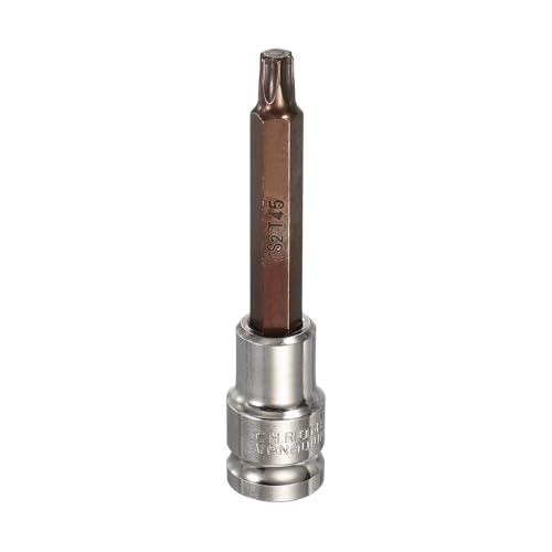 HARFINGTON Torx Bit Socket 1/2" Drive T45 S2 Steel 6 Point Head Long Screwdriver Drill Bits CR-V Steel Socket Adapter for Home Auto Axle Hex Nuts Bolts Repair - size: T45