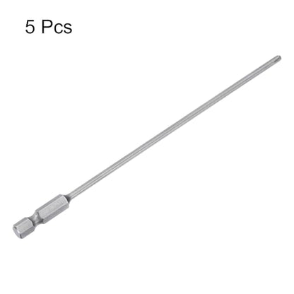HARFINGTON 5pcs #2 Phillips Screwdriver Bit PH2 1/4" Hex Shank 6" (150mm) Long Magnetic S2 Steel Industrial Grade Screw Driver Bit Cross Head Electric Drill Bits 0.118" (3mm) Rod - size: PH2 x 150mm x 3mm