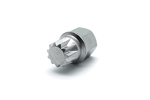 TEMO Abc0/10Pt Anti-Theft Wheel Lock Lug Nut Removal Socket Key for Vw Audi | Wheel Lock Nut Socket Adapter | Anti-Theft Screw Remover Repair Tool | Tyre Fitting, Garage Repair, Tire Change - size: ABC0/10PT