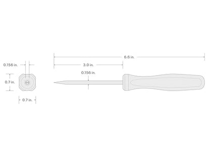 TEKTON 5/32 Inch x 6-1/2 Inch Straight Mini Pry Bar | LRD82102 | Made in USA - size: 5/32 Inch Straight