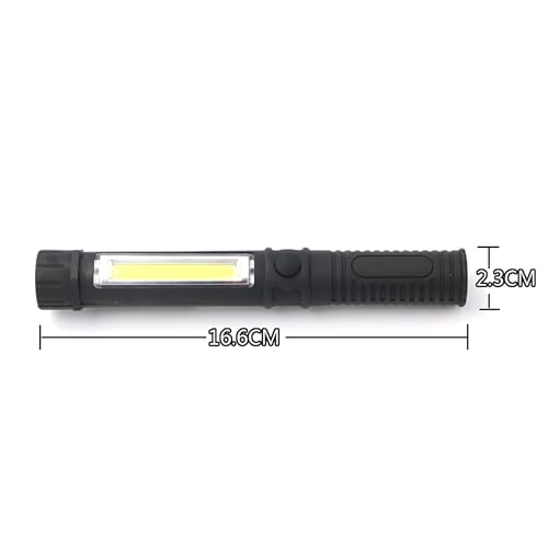 3Pcs LED Magnetic Worklight,Bulk Portable COB Inspection Lamp Trouble Light for Mechanic,BBQ,Car,Camping,Emergency (Black,Batteries NOT Included) - color: Black
