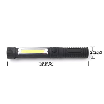 3Pcs LED Magnetic Worklight,Bulk Portable COB Inspection Lamp Trouble Light for Mechanic,BBQ,Car,Camping,Emergency (Black,Batteries NOT Included) - color: Black