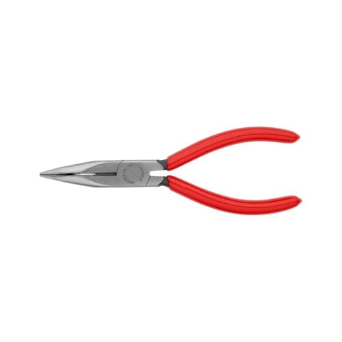 KNIPEX Tools - Long Nose Pliers With Cutter, 40 Degree Angled (2521160), 6-1/4 inches
