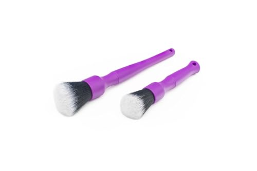 Detail Factory - Synthetic Detailing Brush Set - Ultra-Soft Interior Car Cleaning Brushes for, Screens, Emblems, & Tight Spaces - Purple - color: Purple