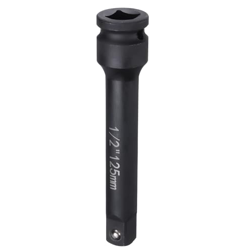 HARFINGTON Impact Socket Extension Bar 1/2" Square Drive 5" Long CR-V Steel Extension Rod Ratchet Wrench Driver Adapter for Axle Nut Sockets, Black - size: 1/2" Square Drive 5" Long