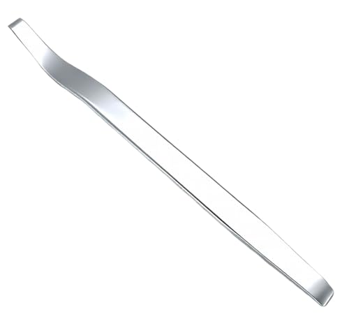 15" Curved Tire Iron,Motorcycle Tire Lever Iron Spoon Pry Bar Tire Changing Remover Tool for Dirt Bike ATV Lawn Mower Bicycles - color: silver