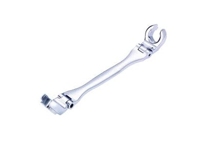 Double Flexible Flare Nut Wrench,Line Wrench,Oil Nut wrench, 210° Activity angle, Narrow spacce, 4PIECE Metric SIZE 8 * 11-10 * 12-13 * 14-17 * 19mm,Gift for Man,With wrench rack - color: Metric Double Flexible Head Flare Nut Wrench 8 * 11-10 * 12-13 * 14
