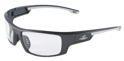 Bullhead Safety Eyewear Dorado Glasses - Anti-Fog, Lightweight, Impact/Scratch Resistant, UV Blocking Sunglasses for Hunting/Shooting, Outdoor Sports, Auto-Repair, Clear/Shiny Pearl Gray - color: Clear Lens, Shiny Pearl Gray Frame, style: Anti-fog
